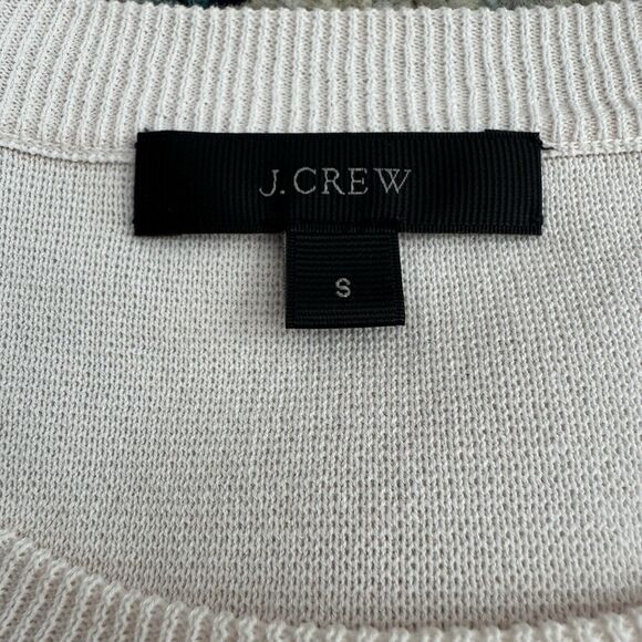 J.Crew Eyelet Light Pink Knitted Pullover‎ Crewneck Sweater Size Small - Picture 4 of 6